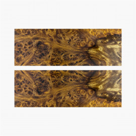 Stabilized amboyna tree burr scales