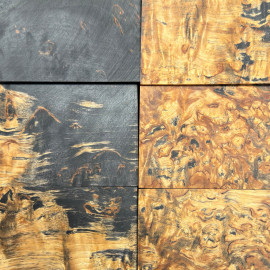 Stabilized mazur birch block- Black / Natural