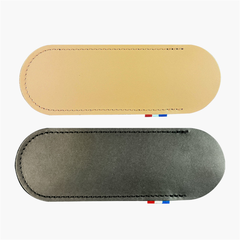 Leather folding knife case - Flag