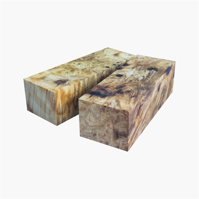 Bloc de loupe de chataignier stabilisé - Naturel