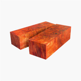 Bloc de loupe de chataignier stabilisé - Rouge