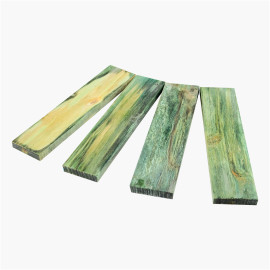Stabilized spalted birch scales - Green