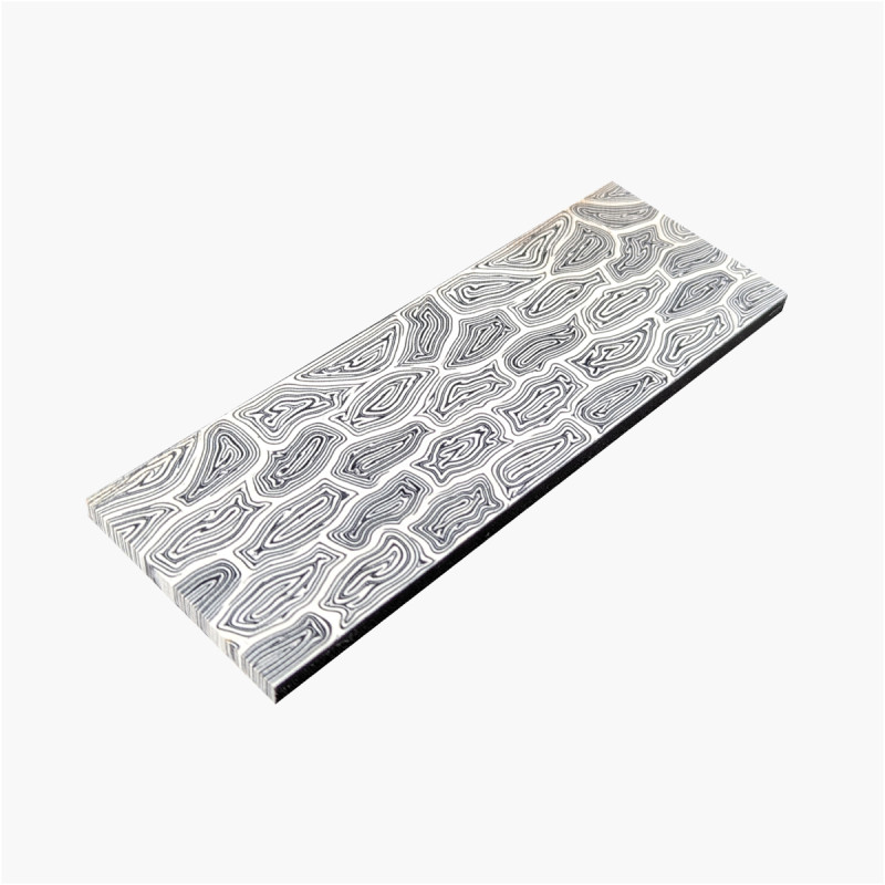 Plaque G10 - Wave - Noir Blanc