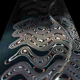 Carbon Damascus Baker Forge - Elite Coppermai - Chevron