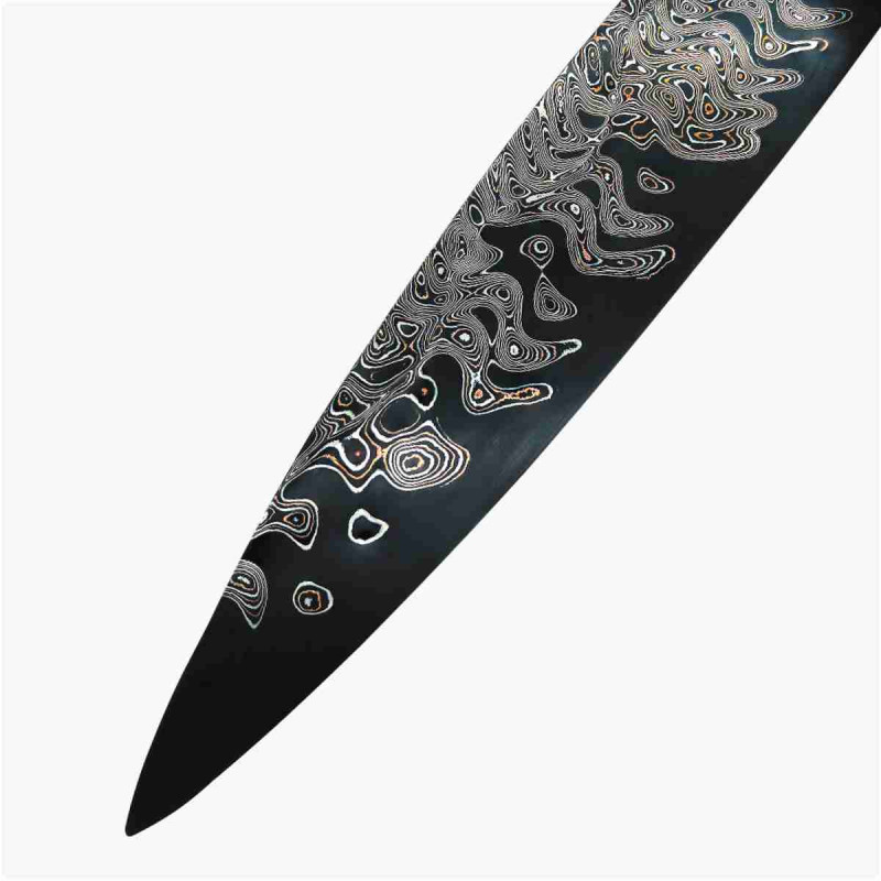 Carbon Damascus Baker Forge - Elite Coppermai - Chevron