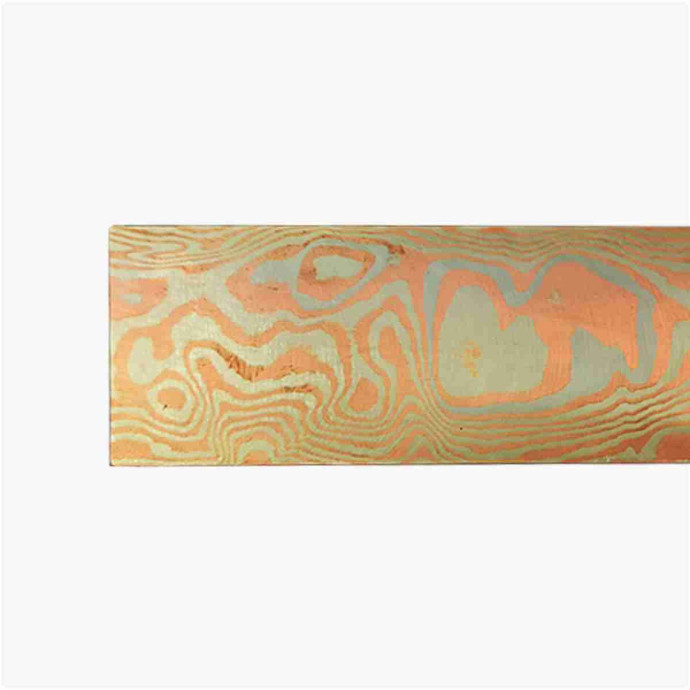 Damascus Mokume Copper/Maillechort - Wild
