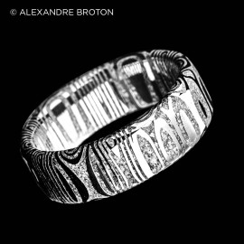 Damas inoxydable austénitique rond - Damasteel® DS95X - Fenja