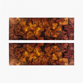 Stabilized amboyna tree burr scales - Red