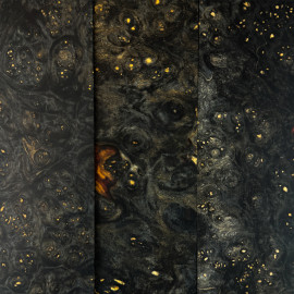 Blocs de loupe d'amboine stabilisé - Noir