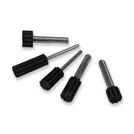 Rubber supports for abrasive rings.