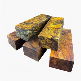 Stabilized amboyna tree burr block