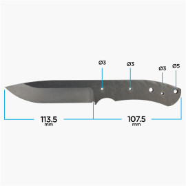 Couteau de chasse en kit - N690Co