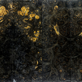 Plaquettes de loupe d'amboine stabilisé - Noir