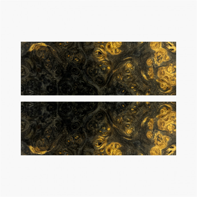 Stabilized amboyna tree burr scales - Black