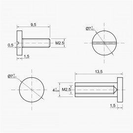 Chicago Pivot Screw - 430F