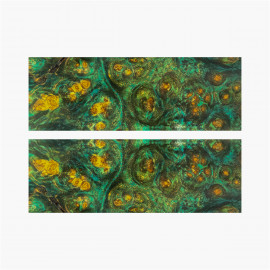 Stabilized amboyna tree burr scales - Blue