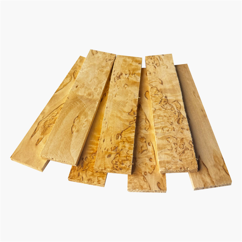 Plaquettes de bouleau madré naturel