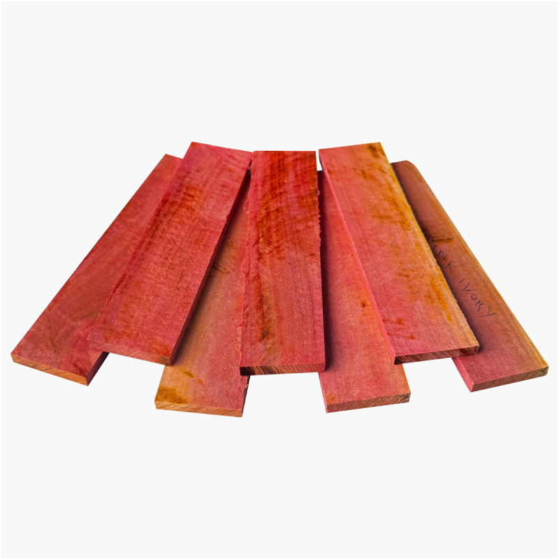 Natural pink ivory wood scales