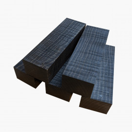 Stabilized curly maple blocks - black