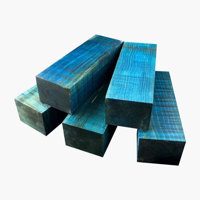 Stabilisierte Sandholzblöcke - Blau