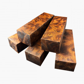 Blocs de loupe d'orme stabilisé