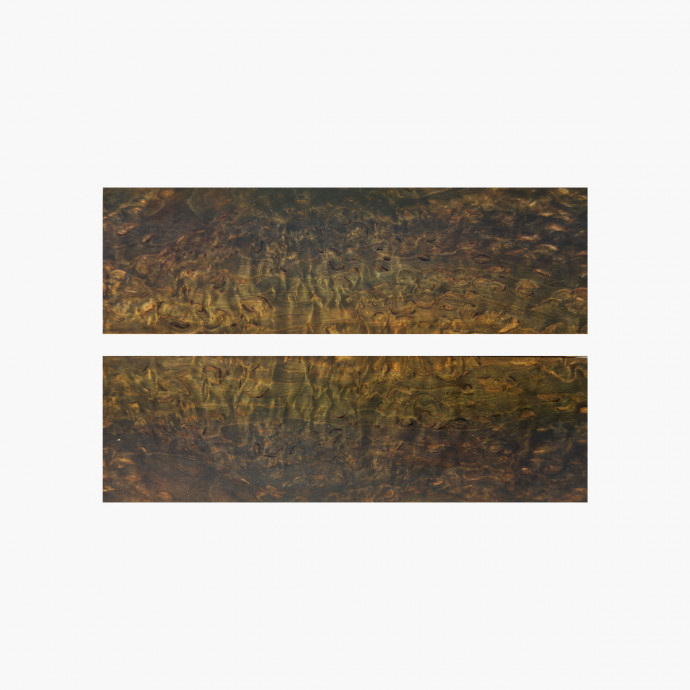 Plaquettes de bouleau madré stabilisé - Marron