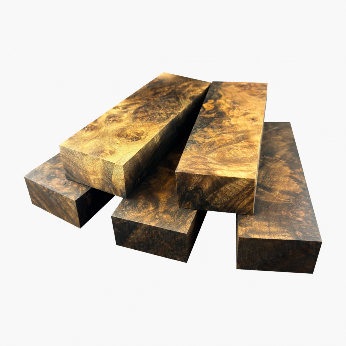 Blocs de loupe de noyer stabilisé