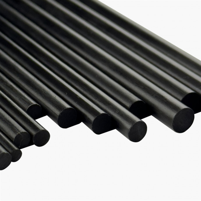 Carbon fibre rods for knives