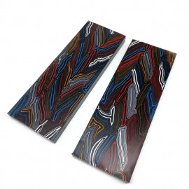 Plaque G10 - Damascus - Multicolore