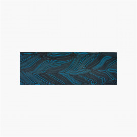 Plaque G10 - Damascus - Bleu Noir