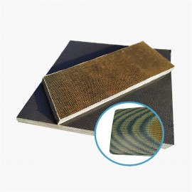 Micarta Platten - Leinwand Natürlich/schwarz/grün