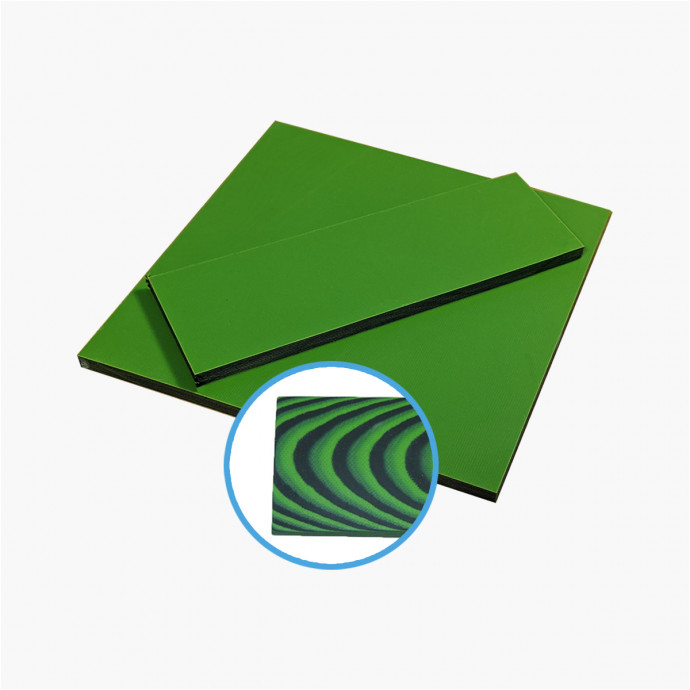 Plaques de Suretouch - G10 et caoutchouc - Vert / Noir