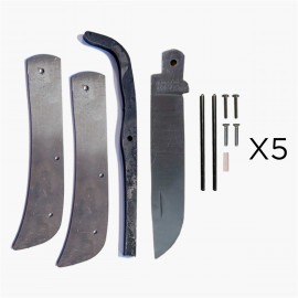 Couteau en kit - Mineur vis - 5 pieces