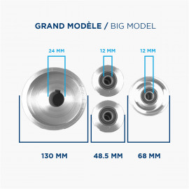 Jeu 4 galets entrainement backstand - Grand modèle