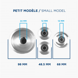 Set of 4 drive rollers for knife belt grinder