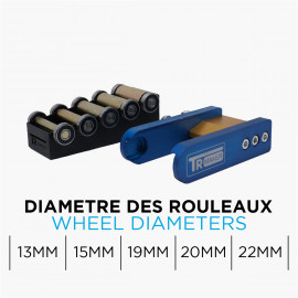 Metal roller set for knifemaking backstand